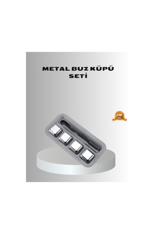 Paslanmaz Metal Buz Küpleri Seti Klipsli Sulandırmadan Soğutma Özellikli
