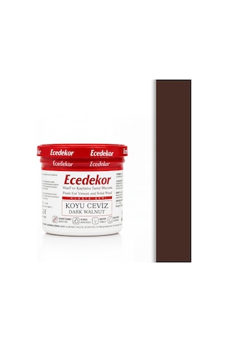 Koyu Ceviz Ecedekor Ahşap Dolgu Macunu Bardak 200gr 200 G Koyu Ceviz Ecedekor Ahşap Dolgu Macunu Bardak 200gr 200 G