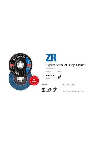 Egesan Paslanmaz Flap Disk Expert 115Mm Zr 40 Kum