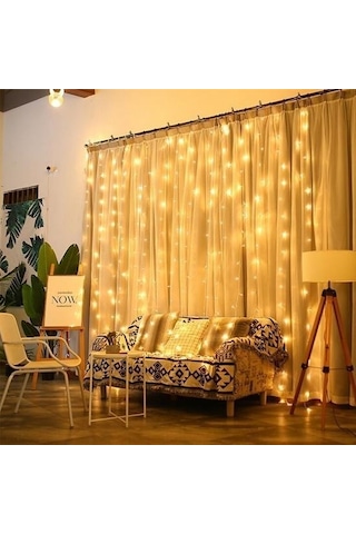 Seçkin Trend 2x2 Metre 320 Led 8 Fonskiyonlu Dekoratif Led Günışığı Perde Çok Renkli