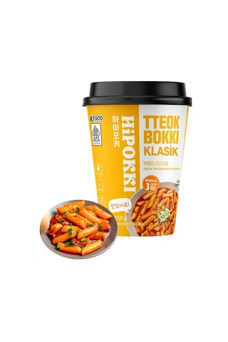 Hipokki Aci Ve Tatli Soslu Kore Tteokbokki Pirinç Keki 120gr 10'lu Set