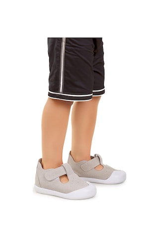 Kiko Kids Elroy İlk Adım Bebe Cırtlı Erkek Bebek Spor Ayakkabı Gri Gri