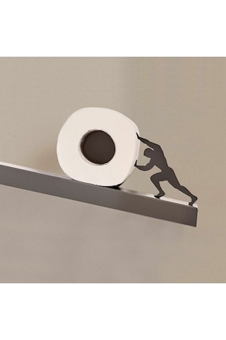 Novahub Yaratıcı Hercules Paslanmaz Çelik Tuvalet Kağıtlığı Kutusu, Banyo Doku Tutucu, 44x10x10 Cm, Pratik Banyo Aksesuarı Diğer