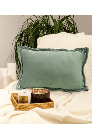 Koza Home İbiza Yeşil Kadife Yastık 30x50 5014