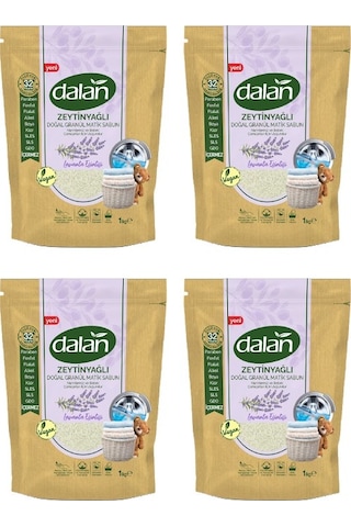 Dalan Lavanta Esintisi Zeytinyağlı Doğal Granül Matik Sabun Tozu 32 Yıkama 4 x 1 KG