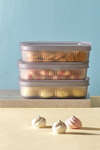 Bayev 3'lü Silikon Kapaklı Saklama Kabı 600 Ml Kahvaltılık Çerezlik Peynir Zeytin Kutusu Storage Çok Renkli