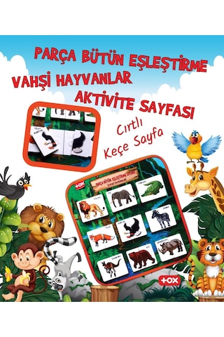 Tox Vahşi Hayvanlar Parça-Bütün Eşleşmeler Keçe Cırtlı Aktivi