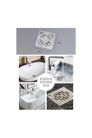 Ollevra Banyo Ve Mutfak Lavabo 10'lu Koku Önleyici Ve Haşere Böcek Önleyici Gider Filtresi Gri