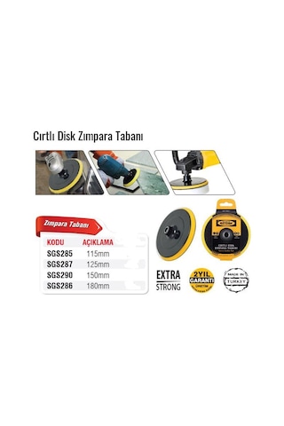 SGS SGS290 150mm Cırtlı Disk Zımpara Tabanı