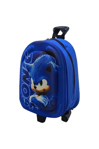 Anaokulu Çekçekli Sırt Çantası 3d Kabartmalı Kreş Erkek Çocuk Çantası Sonic
