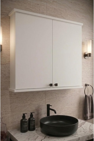 Bd-1 Aynasız Banyo Dolabı, Duvar Dolabı - Beyaz Diğer