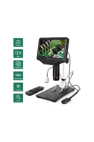 Dijital 4mp Hdmı/usb 3d 7 İnc Ekran Dijital Mikroskop Kumandalı Lehimleme Tamir Hassas Görüntü Büyüteç Mikroskop