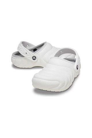 Crocs Classic Lined Overpuff Clog Unisex Terlik 210059-100 Beyaz