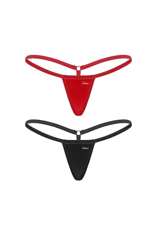 2'li Paket Liona Halkalı Fantezi String Çok Renkli