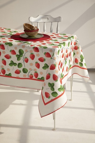 Ays Home Çilek Desen Yemek Masası Örtüsü