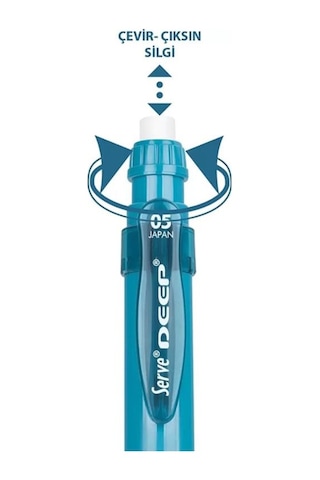Serve Deep Mekanık Kurşun Kalem 0.5mm Okyanus Mavi