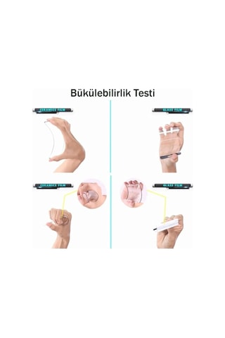 Samsung Uyumlu Galaxy A21s Seramik Nano Kırılmaz Tam Kaplayan Ekran Koruyucu Anti Static Özellik
