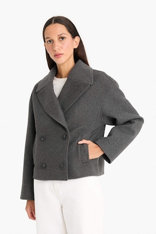 Defacto Regular Fit Düğmeli Crop Kaşe Kaban E8646ax25auar222 Antrasit