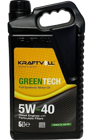 Kraftvoll Germany Green Tech 5W-40 Tam Sentetik Motor Yağı 5 L