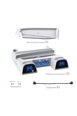 Yues Ps5 Fonksiyonel Stand Ps5 Slim Fanlı Stand Ps5 Şarj Standı