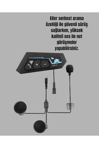 Ceylan Adam Bt22 Motosiklet Kask İçi Bluetooth Kulaklık İnterkom Destekli