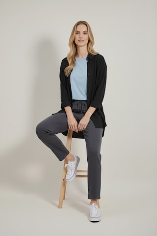 Yxc Trend Maker Oversize Uzun Basic Bayan Keten Gömlek Siyah