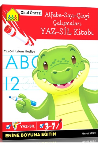 Alfabe-Sayı-Çizgi Çalışmaları YAZ SİL Kitabı