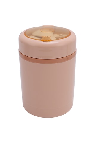 Xindoker 600ml Usb Şarjlı 60 C Sabit Sıcaklıklı 304 Paslanmaz Çelik Leakproof Taşınabilir Yemek Isıtıcı - Pembe