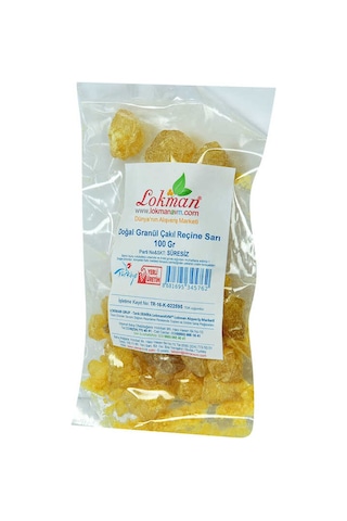 Reçine Doğal Granül Çakıl Sarı 100 Gr Paket