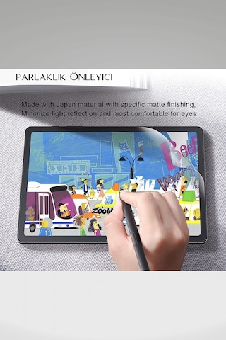 Fuchsia Galaxy Tab S10 Lite İle Uyumlu Gerçek Kağıt Hissi Parlama Önleyici Paper Like Tablet Ekran Koruyucu