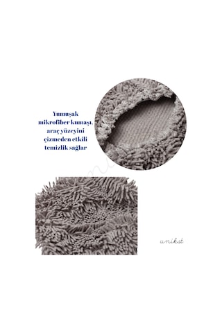 Yedek Başlık 1 Adet Yeni Nesil Teleskopik Eğik Başlıklı Yıkama Mopu 1 Adet