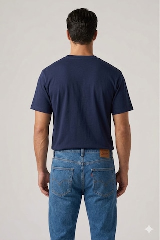 Levi's Relaxed Fit Pamuk Erkek Tişört Açık Lacivert