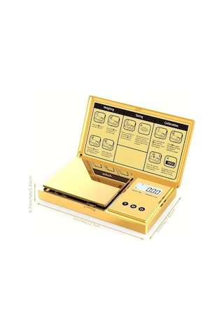 Boatshop1 1 Bilgisayar Lüks Altın Dijital Tartı 0.01g 200g Tara Fonksiyonu G Oz Ct Birimleri Otomatik Kapanma Silinebilir Yüzey Takı Madeni Para Bitki Tozu Seyahat Ev Kullanımı Kompakt Taşınabilir -