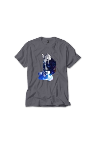 Nirvana Kurt Cobain Galaksi Gri Tişört