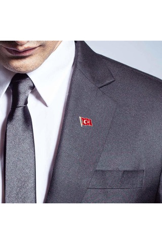 Türk Bayraklı Yaka Rozeti 5'li Altın