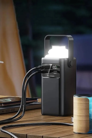 50000 Mah Hızlı Şarj Powerbank 22.5w Led Işıklı Kendinden Kablolu