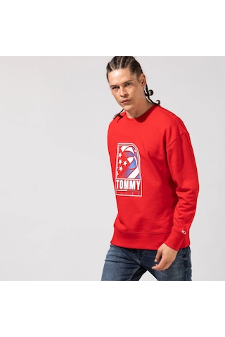 Tommy Hilfiger Tommy Hılfıger Erkek Sweatshırt Dm0dm10661-xnl Dm0dm10661-xnl Kırmızı Kırmızı