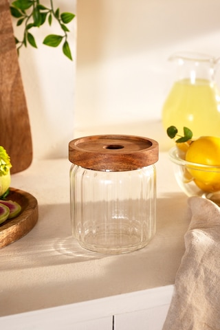 Karaca Mova Akasya Çizgili Saklama Kabı 360 Ml Şeffaf