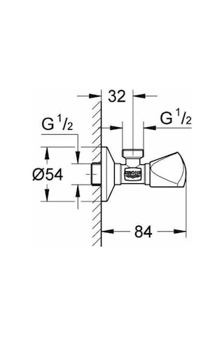 Grohe 1/2" Girişli 1/2" Çıkışlı - 22940000 Ara Musluk