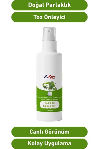 Bykurt Yaprak Parlatıcı 225ml Organik Sprey Böcek Ve Sinek Önleyici Bitki Temizleyici 225 ML