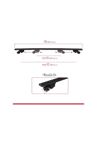 Alfa Romeo 159 Sportwagon 2006-2011 Arası Hook Model Anahtar Kilitli Ara Atkı Tavan Barı Siyah