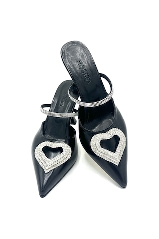 Nostra Shoes Siyah Love Kadın Topuklu Ayakkabı-terlik Siyah