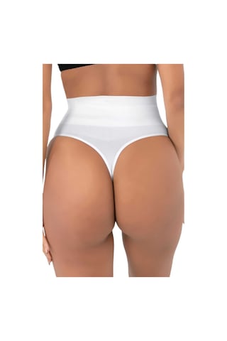 Uniquetrenders Kadın Dikişsiz Alt Karın Toparlayıcı String Külot Korse Beyaz