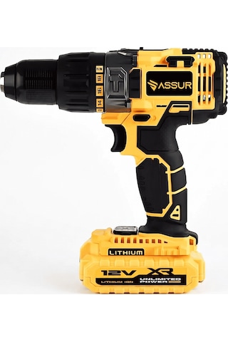 12V Çift Akülü Metal Şanzıman Taşıma Çantalı Led Işıklı Akülü Vidalama Şarjlı Matkap -