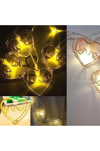 Kalpli Şerit Led Işık Zinciri Aydınlatma Doğum Günü Süs Işığı - Aa92yt1091yu Sıcak Beyaz