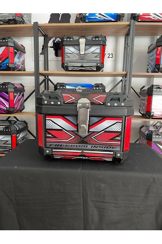 Rexx 45 Litre Motosiklet Arka Çanta Adventure Kırmızı