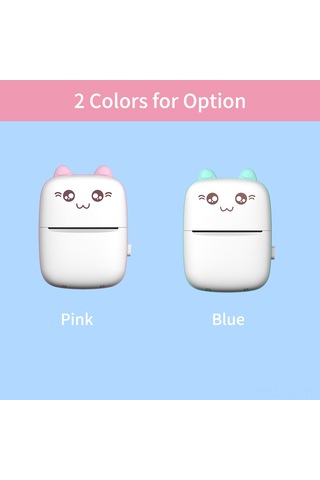 Skycity Mavi Mini Isı Yazıcı - Bt Bağlantılı Cep Boyutlu, 200dpi, Hata Notu-fotoğraf Yazdırma, 1000mah Pil, 1 Adet Kağıt İçerir