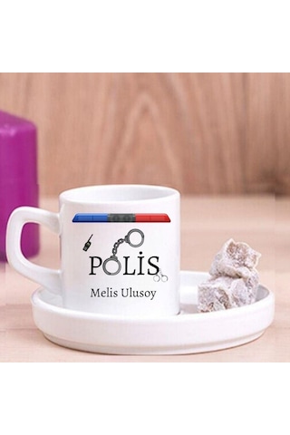 Polislere Özel Türk Kahve Fincanı Ve Altı