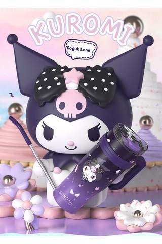 Aurora Büyük Mac Buz Bardağı Termal Bardak Saplı Büyük Kapasiteli Bardak Mor