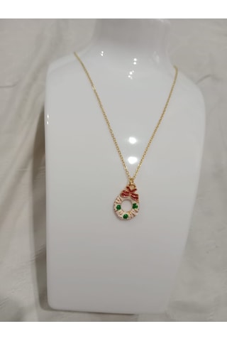 Yılbaşı Özel Çelik Kolye Beyaz